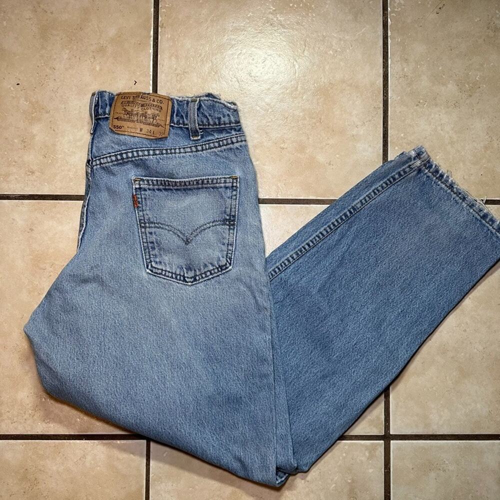 VTG 1997 Orange Tab Levi's 550 Relaxed Fit Jeans Mens 34x32 (ACTUAL 32x31) READ